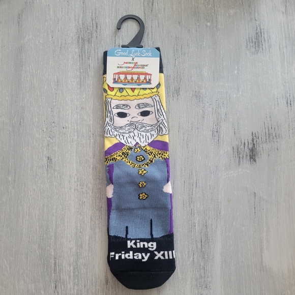 2/$15 Mister Rogers Neighborhood King Friday XIII Crew Socks - Picture 1 of 4